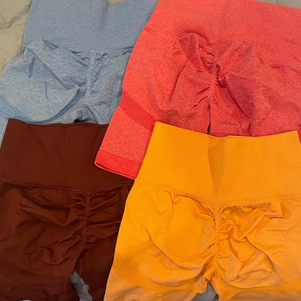 Scrunched gym shorts